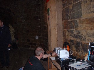 Colby at base checking equipment